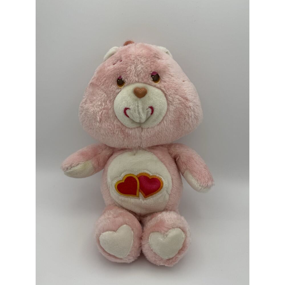 Vintage Kenner Care Bears Love A Lot Bear 13" Pink 2-Hearts 1983 80s